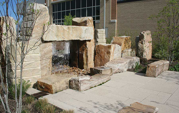Native Stone Used for Healing Garden at Medical Center in PA