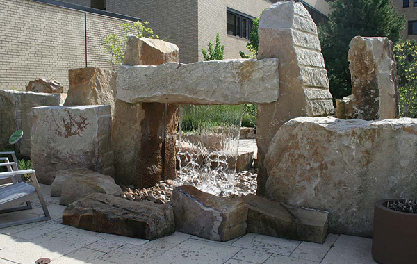Native Stone Used for Healing Garden at Medical Center in PA