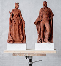 London Stone Carving commissioned to produce life-size sculptures of Queen Victoria and Prince Albert for the Royal Albert Hall