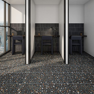 Dal-Tile highlights Made in the USA collections like Marazzi’s Curation, which offers a bold new take on classic styles