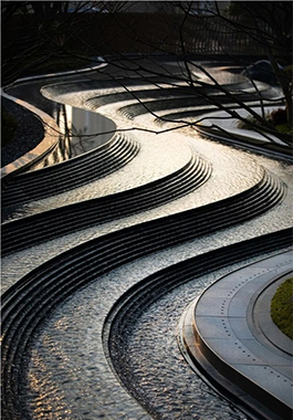 Black Granite Tiered Water Feature