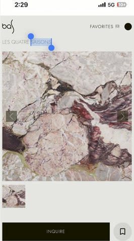 Les Quatre Saisons Marble slabs