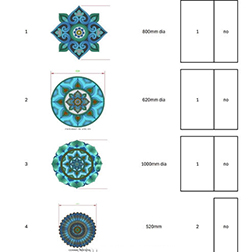 Mandala Mosaic Artwork and Medallions Mandala Mosaic Artwork and Medallions