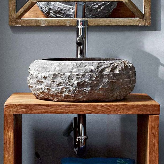 Black Limestone Bathroom Sink